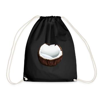 Coconut Coconut Coconut Fruit - Drawstring Bag - black - Front