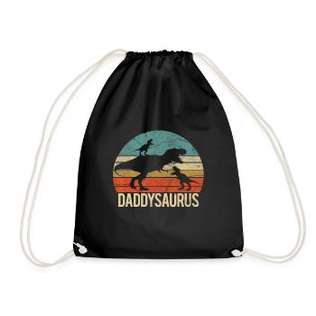 Daddy Dinosaur Daddysaurus 2 Deux enfants noël - Sac de sport léger - noir - Devant