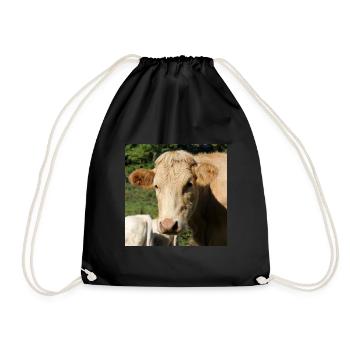 Cow Poster - Drawstring Bag - black - Front