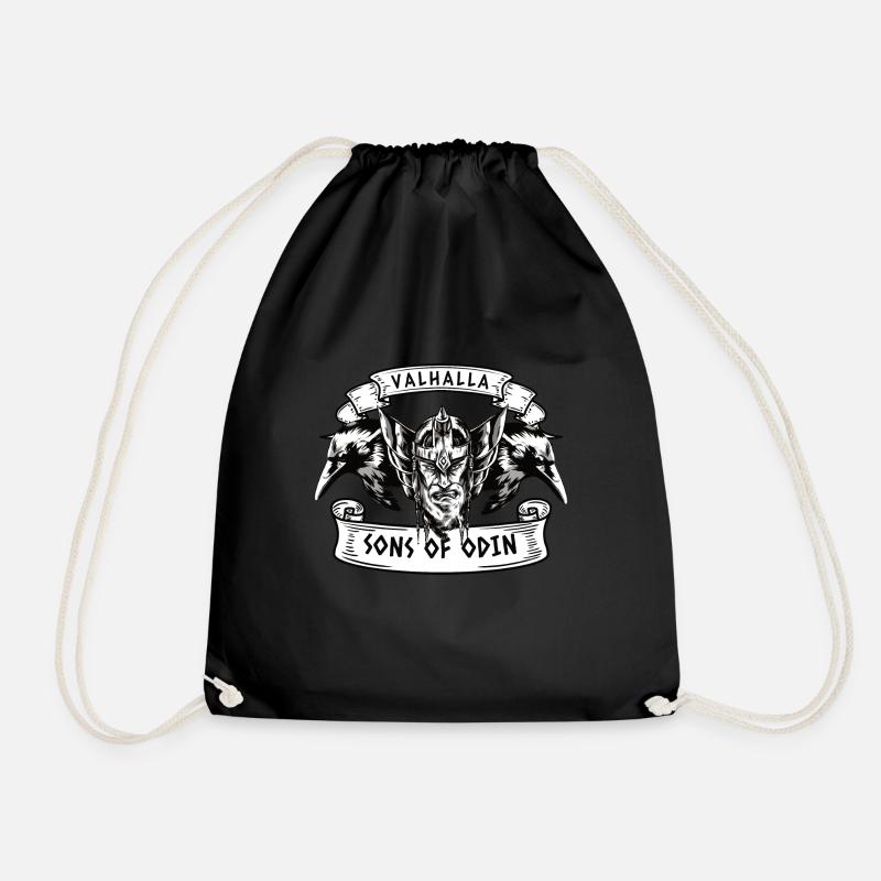 Valhalla Odin Viking - Drawstring Bag - black