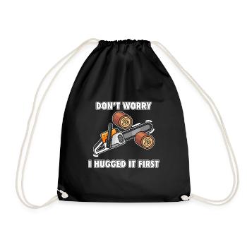 Tree keeper Don't worry, I hugged it First - Drawstring Bag - black - Front