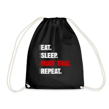 FUNNY MUAY THAI FIGHTER QUOTE - Drawstring Bag - black - Front