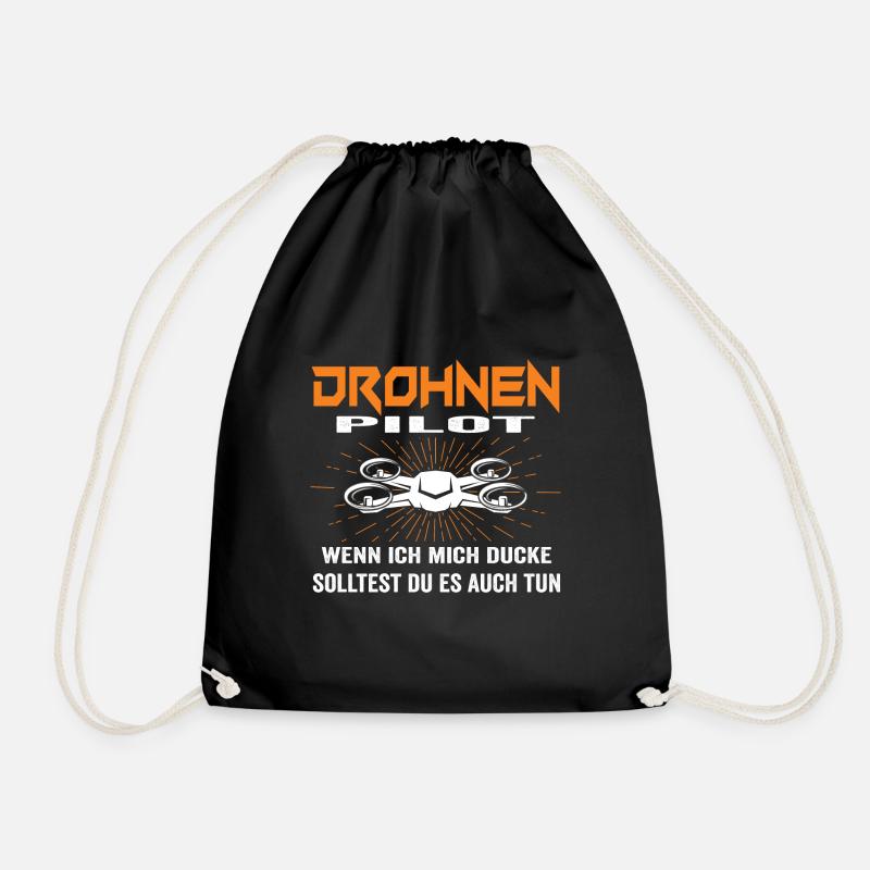 Drohne Drohnen Pilot Quadrocopter Drone Pilot - Turnbeutel - Schwarz