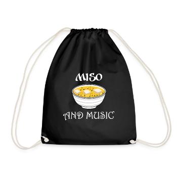 Miso und Musiknoten Musiker Japanischer Ramen - Turnbeutel - Schwarz - Vorne