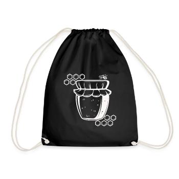 Bee Beekeeper Nature Conservation Honey - Sustainability - Drawstring Bag - black - Front