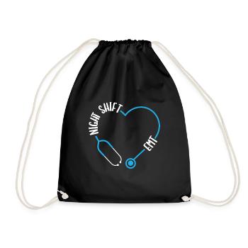 Professional AMbulance Night Shift EMT Paramedic - Drawstring Bag - black - Front