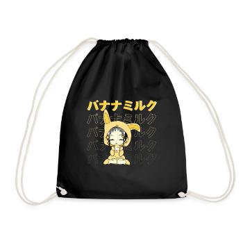 Anime Girl au lait de banane - Sac de sport léger - noir - Devant