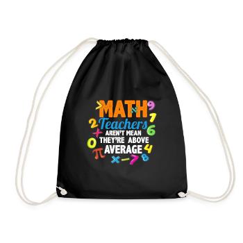Professeur de mathématiques Au-dessus de la moyenne Professeur de mathématiques pas comme - Sac de sport léger - noir - Devant