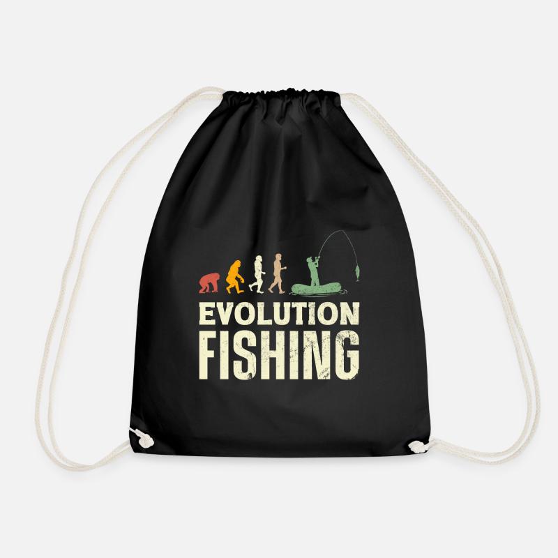 Fishing Evolution Dad Fisherman for Father's Day - Turnbeutel - Schwarz