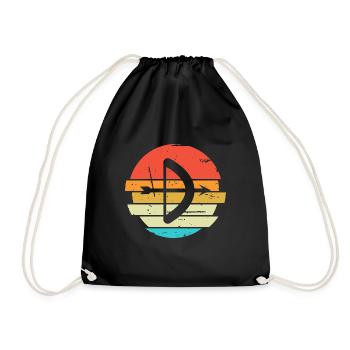 Archery Gift Saying Archery - Drawstring Bag - black - Front