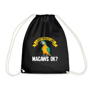 Gelbbrustara Papagei Blue And Yellow Macaw - Turnbeutel - Schwarz - Vorne