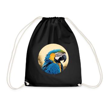 Ara bleu-or - Sac de sport léger - noir - Devant