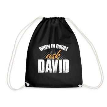 En cas de doute, demandez à David - Sac de sport léger - noir - Devant