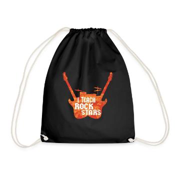 I Teach Rockstars Music Teacher Teaching Music - Turnbeutel - Schwarz - Vorne