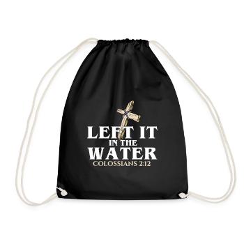L’a laissé dans l’eau baptême religieux chrétien - Sac de sport léger - noir - Devant