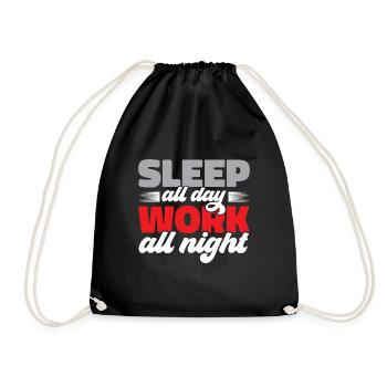 Night Shift Nurse - Drawstring Bag - black - Front