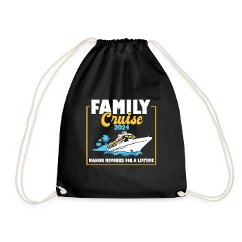 Family Cruise 2024 Voyage Cruising Tour Matching - Drawstring Bag - black - Front