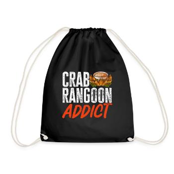 Krabben Rangoon Crab Rangoon - Drawstring Bag - black - Front