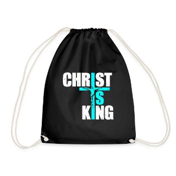 Le Christ est roi Foi chrétienne Religieux - Sac de sport léger - noir - Devant