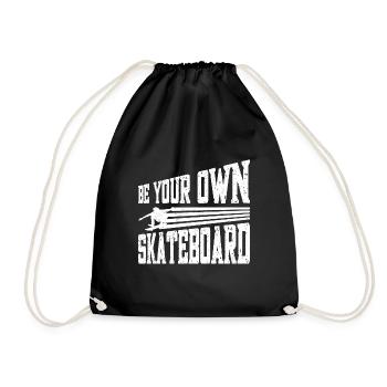 Skateboard Art For Boys Girls Men Skateboard Gifts - Drawstring Bag - black - Front