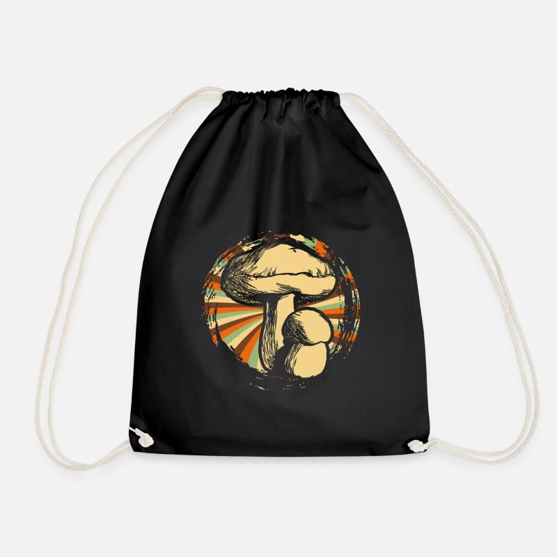 Drugs mushrooms - Drawstring Bag - black