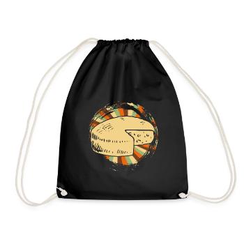 cheese - Drawstring Bag - black - Front