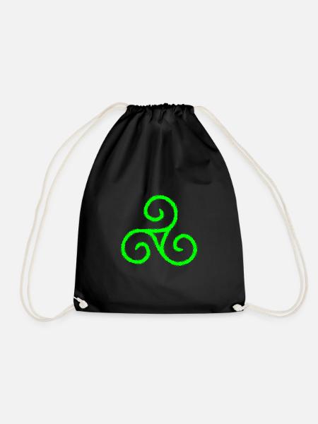 Symbole celtique Triskele Trios Spirale - Sac de sport léger - noir