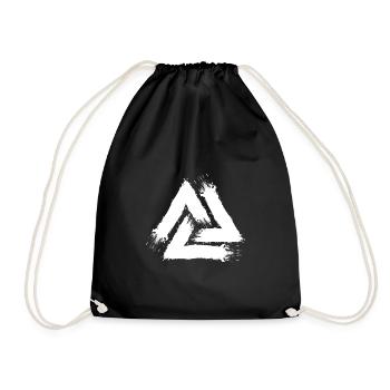 Valknut Symbole Blanc Brosse Nouveau - Sac de sport léger - noir - Devant