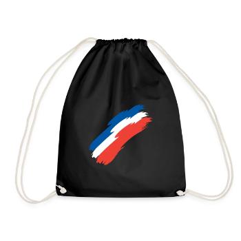 Drapeau drapeau de la France - Sac de sport léger - noir - Devant