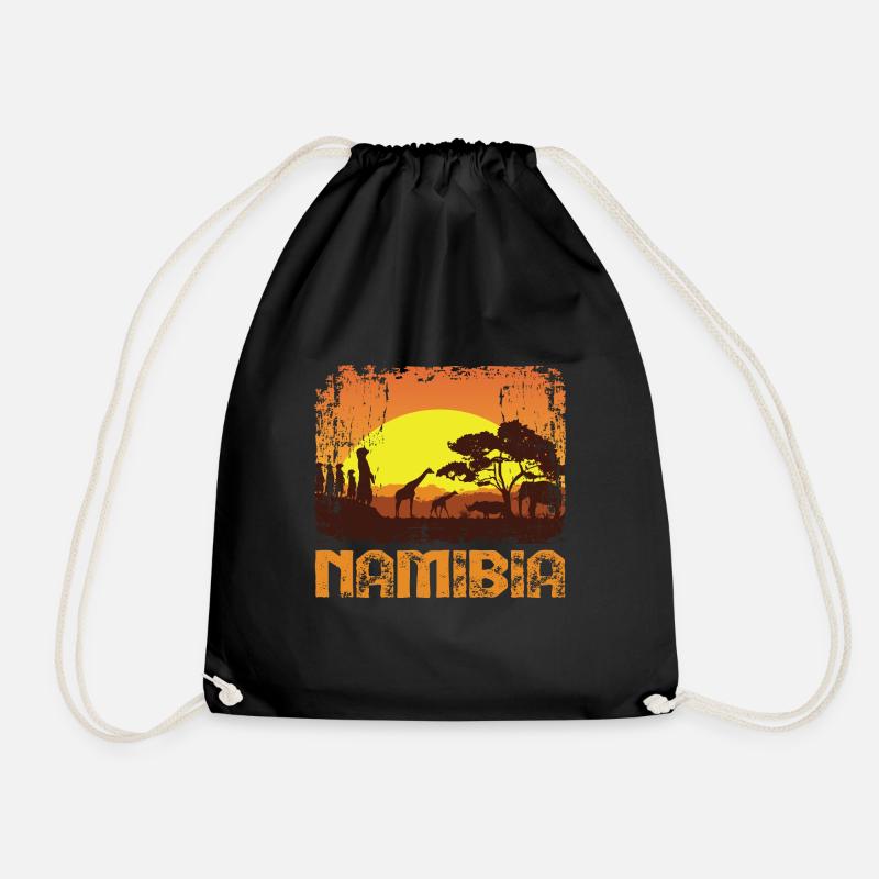 Namibia Afrika Shirt Geschenkidee - Turnbeutel - Schwarz