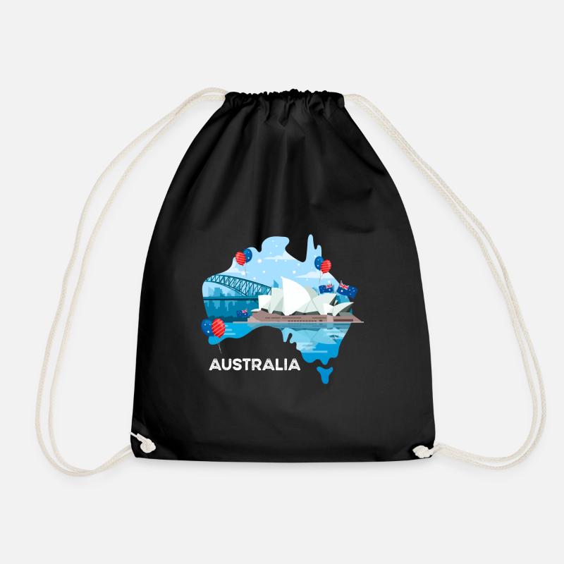 Australien - Turnbeutel - Schwarz