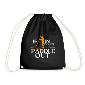 If In Doubt Paddle Out Stand Up Paddle Board - Drawstring Bag - black - Front