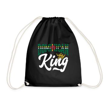 Dominican King Dominica Dominican Dominica Flag - Drawstring Bag - black - Front