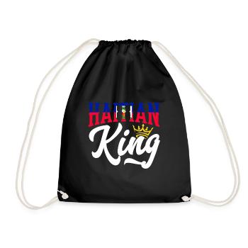 Haïti Roi Haïti Haïti Drapeau - Sac de sport léger - noir - Devant