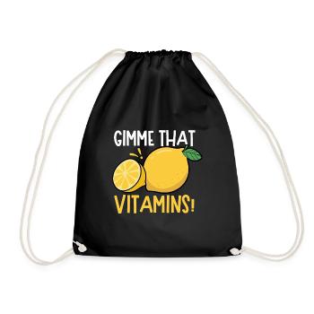 Gimme Vitamins Citrus Citron d'été - Sac de sport léger - noir - Devant