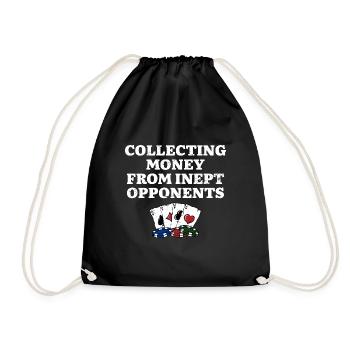 Argent de Inept Opponentss Poker Gambler Poker - Sac de sport léger - noir - Devant