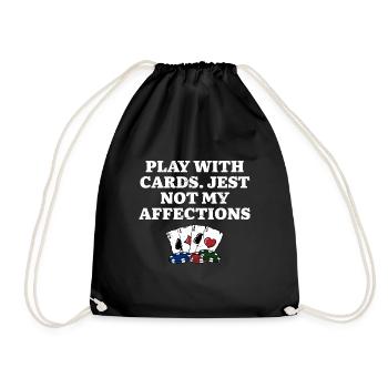 Play with Cards Poker Couples Poker Player Lovers - Turnbeutel - Schwarz - Vorne
