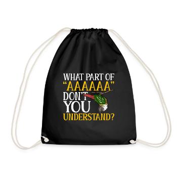 Molinasittich Parrot Bird Sun Parakeet - Drawstring Bag - black - Front