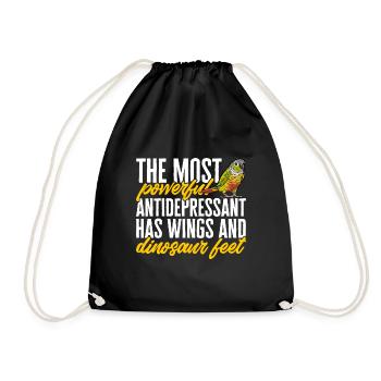 Molinasittich Parrot Bird Sun Parakeet - Drawstring Bag - black - Front