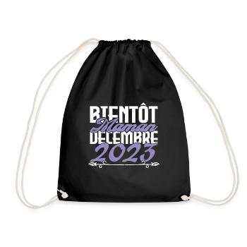 Annonce grossesse. bientôt Maman Décembre 2023.mom - Sac de sport léger - noir - Devant