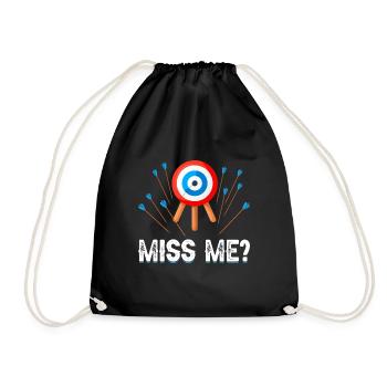 Darts Sport Dartboard Triple Thrower Competition - Drawstring Bag - black - Front