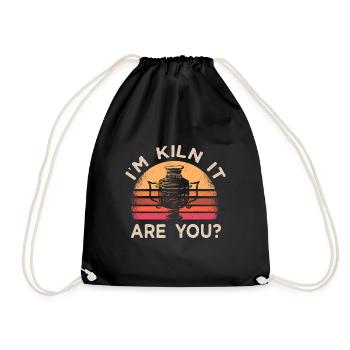 Pottery Pottery Pottery Artist Clay - Drawstring Bag - black - Front