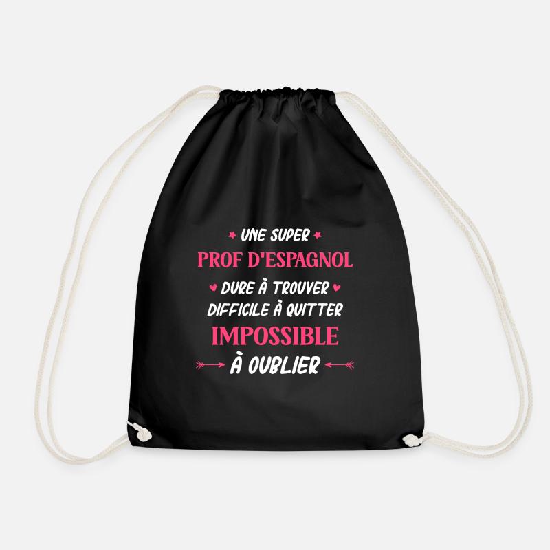 Super prof d'espagnol - Sac de sport léger - noir