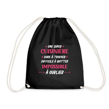 Super cuisinière - Sac de sport léger - noir - Devant