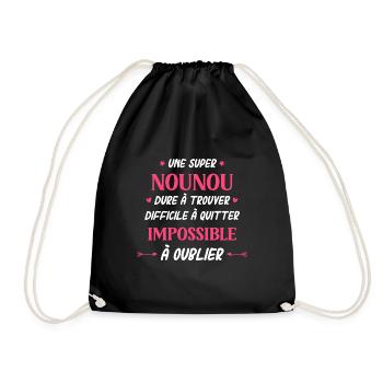 Super nounou - Sac de sport léger - noir - Devant