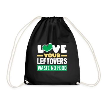 Aimez vos restes, ne gaspillez pas de nourriture! Conscient - Sac de sport léger - noir - Devant