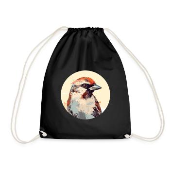 Moineau domestique - Sac de sport léger - noir - Devant