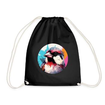 Moineau domestique - Sac de sport léger - noir - Devant