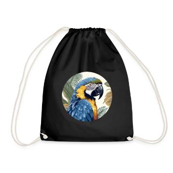 Ara bleu-or - Sac de sport léger - noir - Devant