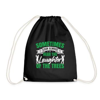 Sometimes I Can Almost Hear The Laughter Golf - Drawstring Bag - black - Front
